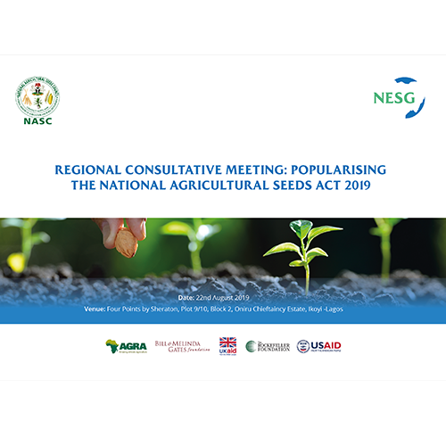 Regional consultative meeting: Popularising The National Agricultural Seeds Act 2019, The Nigerian Economic Summit Group, The NESG, think-tank, think, tank, nigeria, policy, nesg, africa, number one think in africa, best think in nigeria, the best think tank in africa, top 10 think tanks in nigeria, think tank nigeria, economy, business, PPD, public, private, dialogue, Nigeria, Nigeria PPD, NIGERIA, PPD