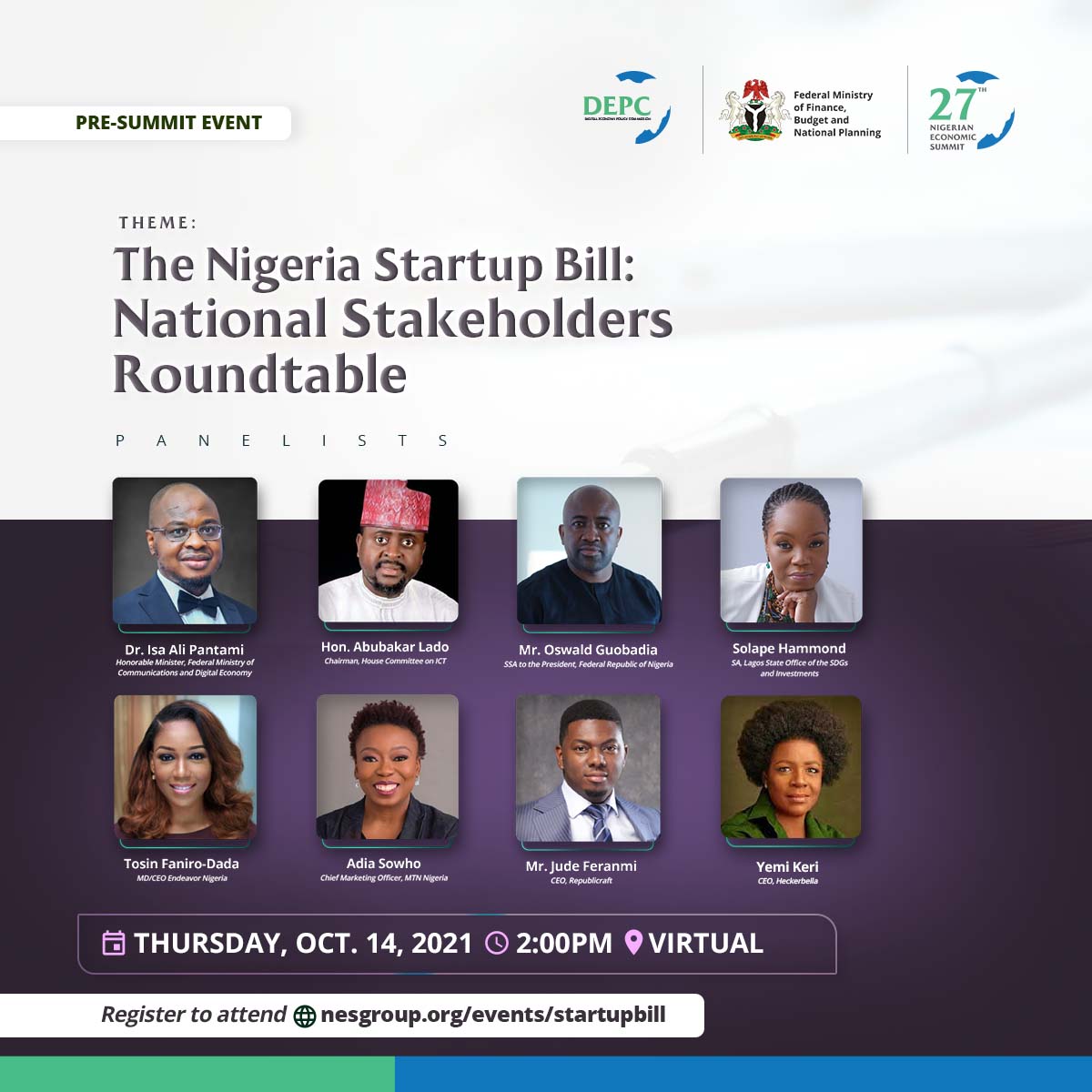 The Nigeria Startup Bill: National Stakeholders Roundtable, The Nigerian Economic Summit Group, The NESG, think-tank, think, tank, nigeria, policy, nesg, africa, number one think in africa, best think in nigeria, the best think tank in africa, top 10 think tanks in nigeria, think tank nigeria, economy, business, PPD, public, private, dialogue, Nigeria, Nigeria PPD, NIGERIA, PPD